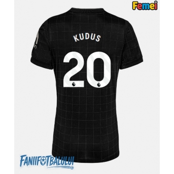 Tottenham Hotspur Mohammed Kudus #20 Tricou Fotbal Replică 2025-26 Femei Deplasare